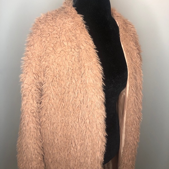 Boohoo Fuzzy Long Coat - Picture 3 of 6
